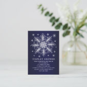 Carte D'accompagnement Baby shower d'hiver Little Snowflake Affichage Dou (Debout devant)