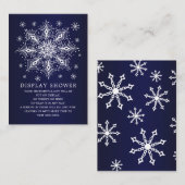 Carte D'accompagnement Baby shower d'hiver Little Snowflake Affichage Dou (Devant / Derrière)