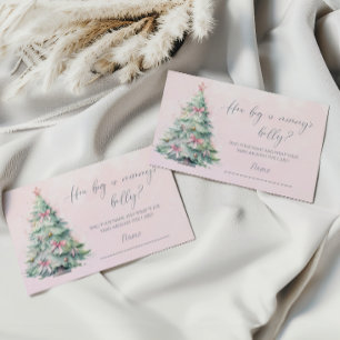 Carte D'accompagnement Baby shower d'hiver rose quelle est la taille du v