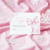 Carte D'accompagnement Baby shower d'hiver rose Raffin de couche