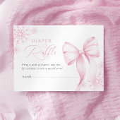 Carte D'accompagnement Baby shower d'hiver rose Raffin de couche