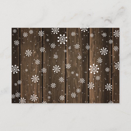 Carte D'accompagnement Baby shower d'hiver rustique Apportez un livre (Dos)