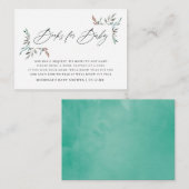 Carte D'accompagnement Baby shower d'hiver rustique verdure Demande de ré (Devant / Derrière)