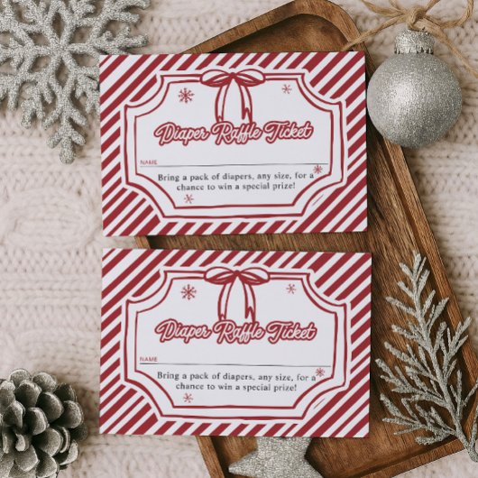 Carte D'accompagnement Baby Shower Diaper Raffle Ticket
