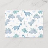 Carte D'accompagnement Baby shower Dinosaur Boy Demande (Dos)