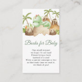 Carte D'accompagnement Baby shower Dinosaure couchage mignon Apportez un  (Devant)