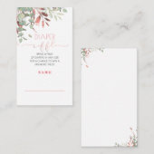 Carte D'accompagnement Baby shower doré rose Déchets Raffle (Devant / Derrière)