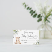Carte D'accompagnement Baby shower d'ours devinez combien de graphiques e (Debout devant)