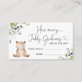 Carte D'accompagnement Baby shower d'ours devinez combien de graphiques e (Devant)