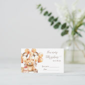 Carte D'accompagnement Baby shower d'ours devinez combien de graphiques e (Debout devant)