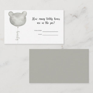 Carte D'accompagnement Baby shower d'ours devinez combien de nounours