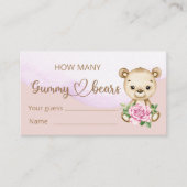 Carte D'accompagnement Baby shower d'ours devinez combien d'ours (Devant)