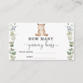 Carte D'accompagnement Baby shower d'ours devinez combien d'ours (Devant)