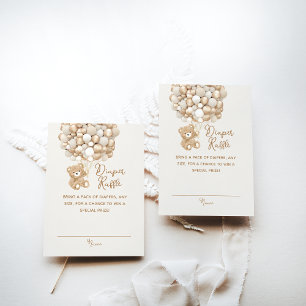 Carte D'accompagnement Baby shower d'ours neutre selon le sexe