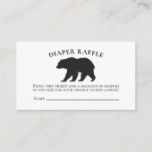 Carte D'accompagnement Baby shower d'ours Roulette noire (Devant)