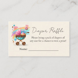 Carte D'accompagnement Baby shower Dreams Pink Blue Donuts Et Diapers