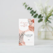 Carte D'accompagnement Baby shower du désert Boho Sud-Ouest Raffle de cou (Debout devant)