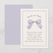 Carte D'accompagnement Baby shower Élégant de la cave à plis violet clair (Devant / Derrière)