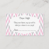 Carte D'accompagnement Baby shower Eléphant rose Gris Raffin 2 (Dos)