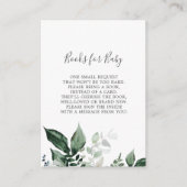 Carte D'accompagnement Baby shower Emerald Greenery Livres pour bébé (Devant)