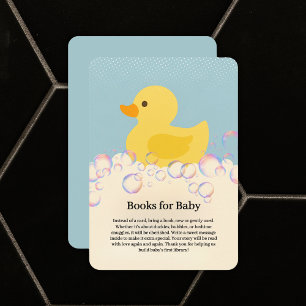 Carte D'accompagnement Baby shower en caoutchouc Ducky Bubbles