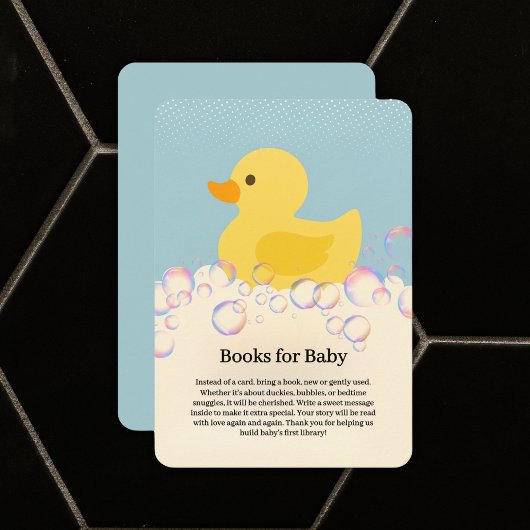 Carte D'accompagnement Baby shower en caoutchouc Ducky Bubbles