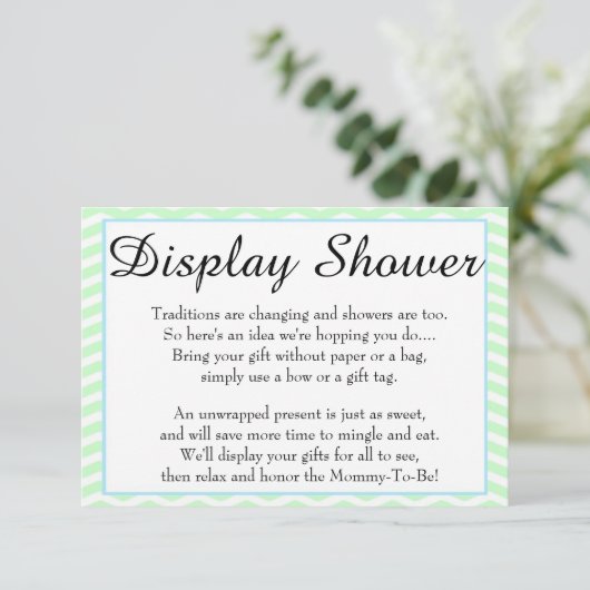 Carte D'accompagnement Baby shower en caoutchouc Ducky Display (Debout devant)