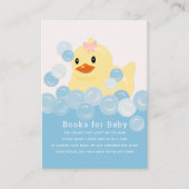 Carte D'accompagnement Baby shower en caoutchouc Ducky Girl rose demande (Devant)