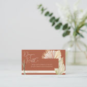 Carte D'accompagnement Baby shower en terre cuite de feuillage de feuilla (Debout devant)