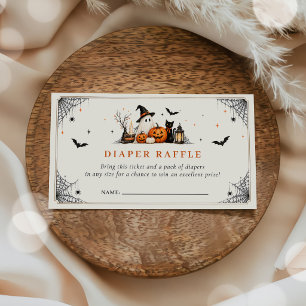 Carte D'accompagnement Baby Shower Fantôme Halloween Tirage de Couches