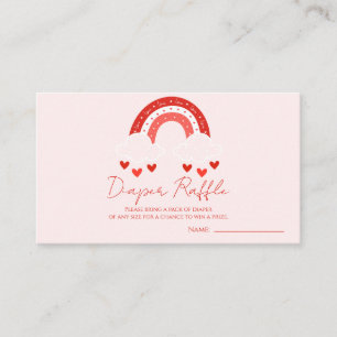 Carte D'accompagnement Baby shower Fête de bébé Arc-en-ciel rouge Tirage