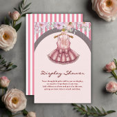 Carte D'accompagnement Baby shower Fille de Ballet Rose Tutu Ballerina mo