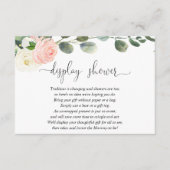 Carte D'accompagnement Baby shower fille douche rose vif (Devant)