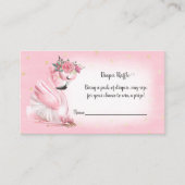 Carte D'accompagnement Baby shower Flamant rose d'aquarelle rose (Devant)