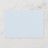 Carte D'accompagnement Baby Shower Fleur Bleu Oiseau (Dos)