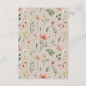 Carte D'accompagnement Baby shower fleur sauvage (Dos)