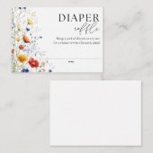 Carte D'accompagnement Baby shower Fleur sauvage de calèche (Devant / Derrière)