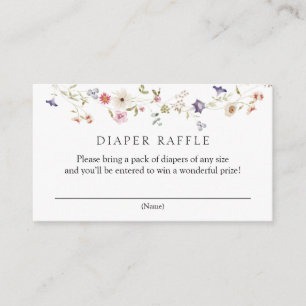 Carte D'accompagnement Baby shower fleur sauvage de carafe