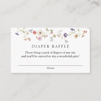Carte D'accompagnement Baby shower fleur sauvage de carafe