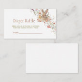 Carte D'accompagnement Baby shower Fleur sauvage de lapin de Pâques Déche (Devant / Derrière)