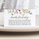 Carte D'accompagnement Baby shower fleur sauvage Demande de réservation b<br><div class="desc">Fêtez l'arrivée prochaine de votre petit avec notre carte de demande de réservation de Baby shower Baby in Bloom. Cette adorable carte donne le ton parfait pour un baby shower fleuri plein d'amour et de joie.</div>