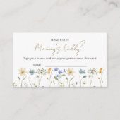 Carte D'accompagnement Baby shower fleur sauvage Quelle taille a le ventr (Devant)