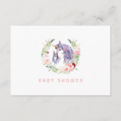 Carte D'accompagnement Baby shower Fleurs de Jardin (Dos)