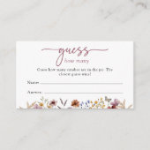 Carte D'accompagnement Baby Shower Fleurs Roses (Devant)
