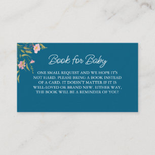 Carte D'accompagnement Baby Shower Fleurs Sauvages Élégantes