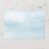 Carte D'accompagnement Baby shower Floral aux oiseaux bleus (Dos)