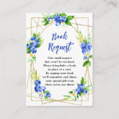 Carte D'accompagnement Baby shower floral bleuet demande de réservation (Devant)