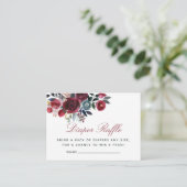 Carte D'accompagnement Baby shower floral Boho Raffle de couche (Debout devant)