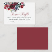 Carte D'accompagnement Baby shower floral Boho Raffle de couche (Devant / Derrière)