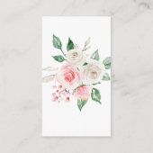 Carte D'accompagnement Baby shower floral broyé (Dos)